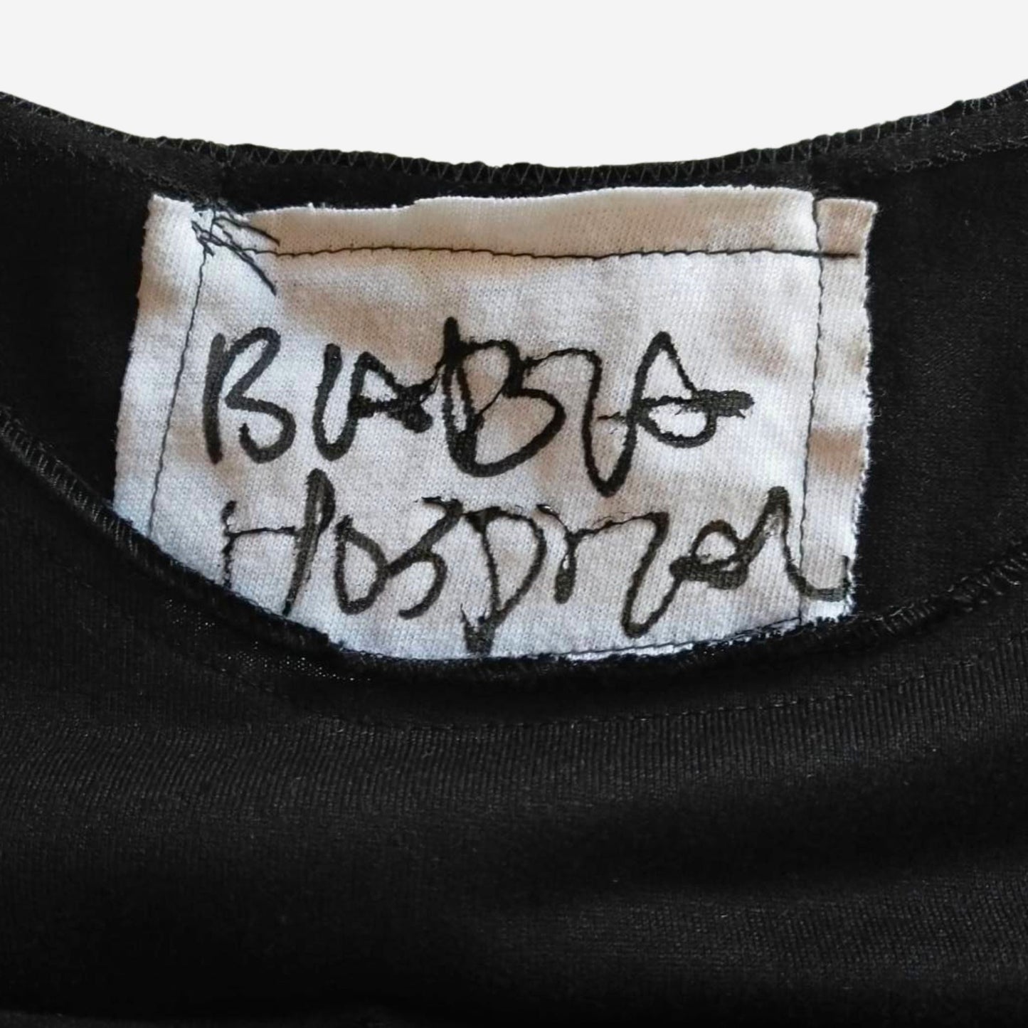 Face No.002 | Romaji writing – Oversized Black Sleeveless Top
