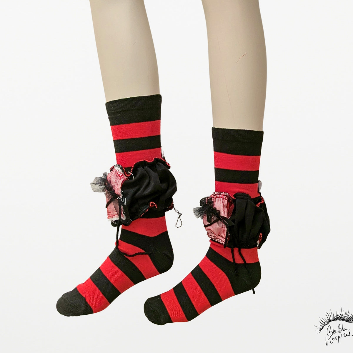 Eyes | My Black & Red Striped Socks
