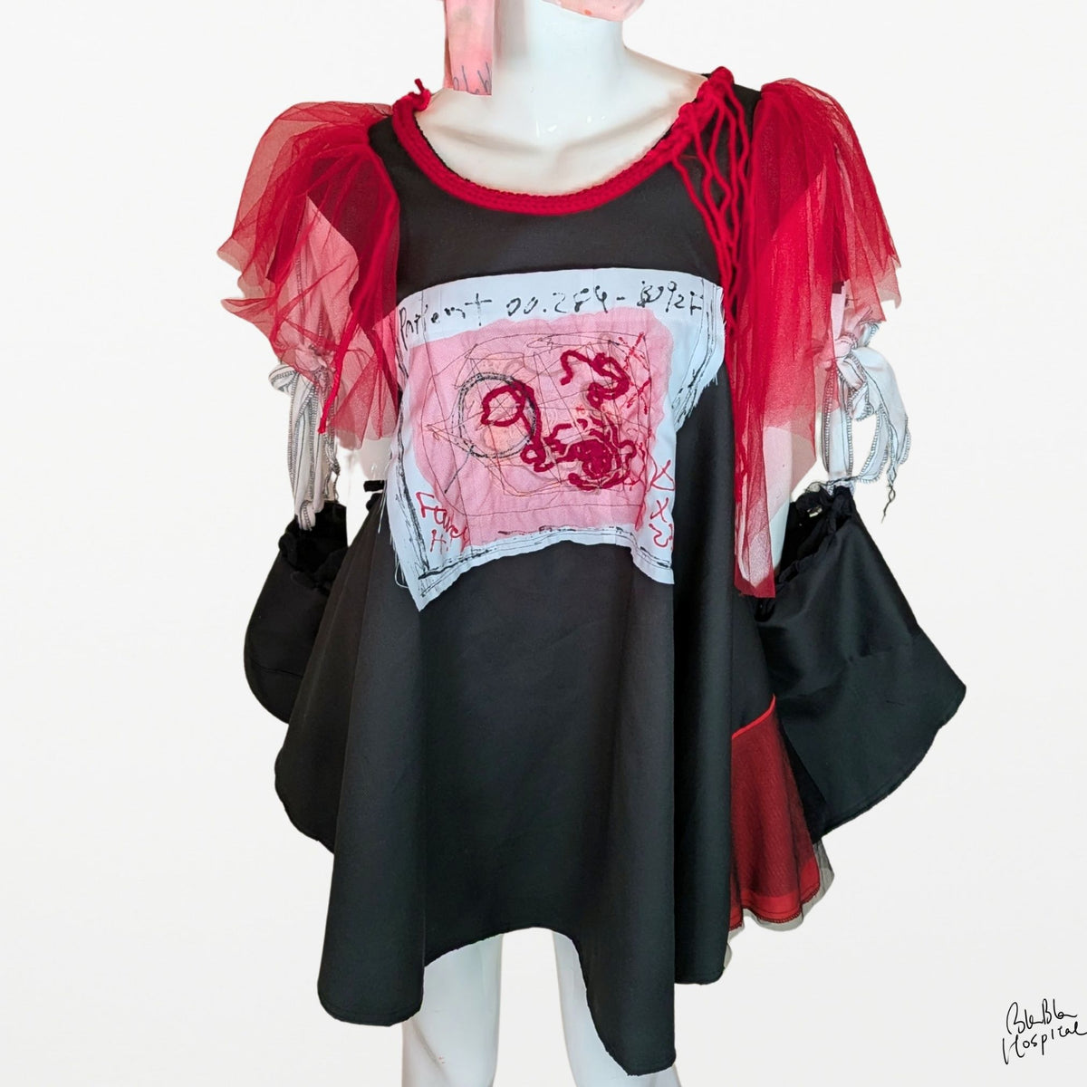 Abstract Microscope | Cape-style Dress