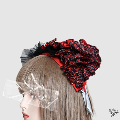 Red Tartan Intuitive Frill　– Red Nurse Cap