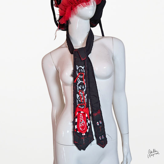 Black Gauze Layer Tie
