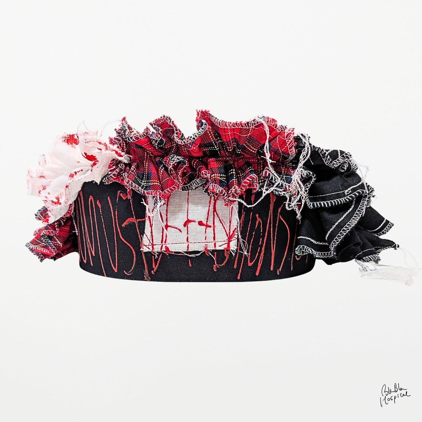 BLACK NURSE CAP ｜Intuitive Frill