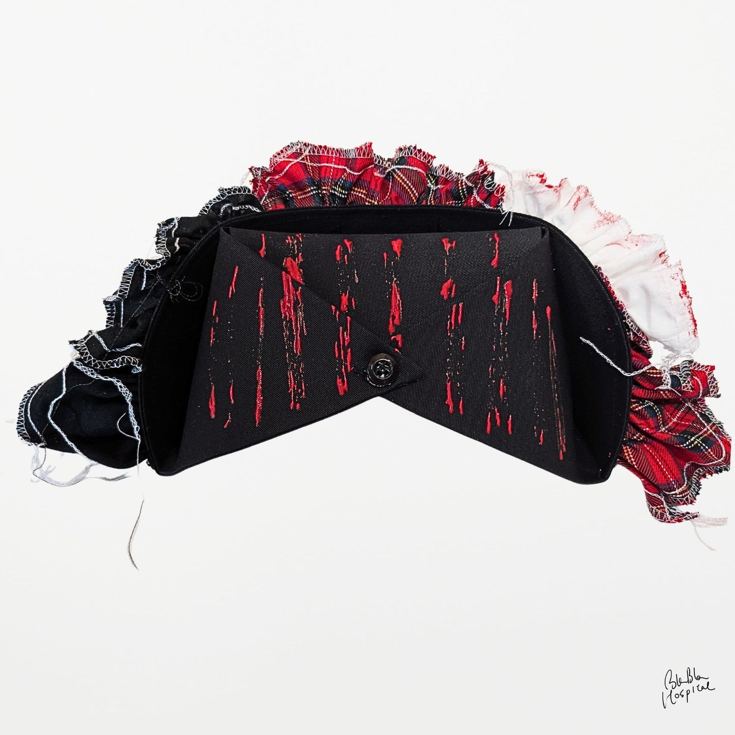 BLACK NURSE CAP ｜Intuitive Frill