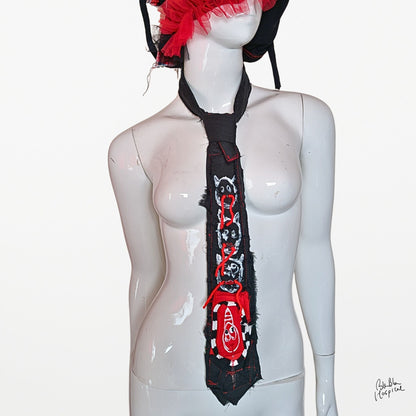 Black Gauze Layer Tie