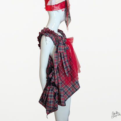 ART CURTAIN | Navy Check Sleeveless Top