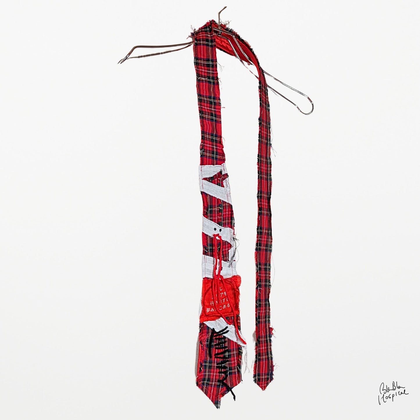 Red Check Ghost Tie