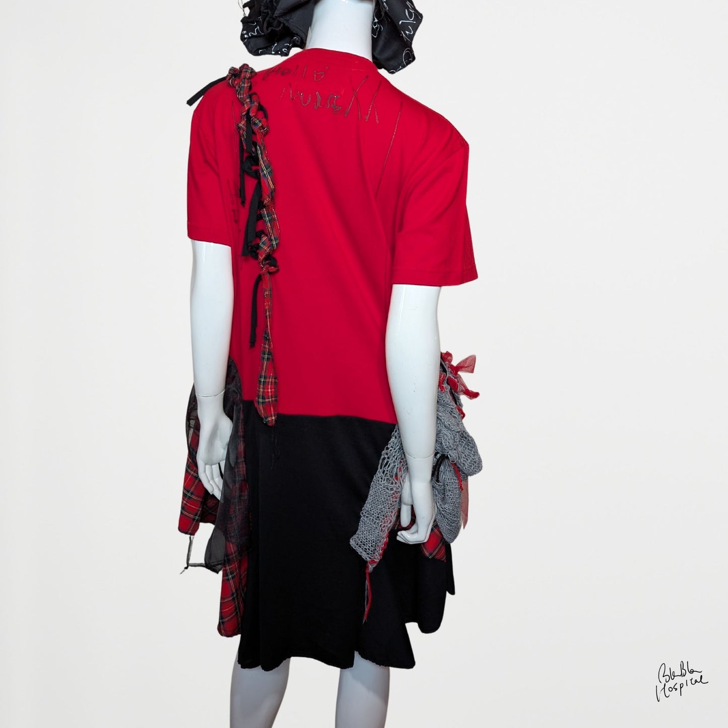 Tshirt-Dress - Red Black