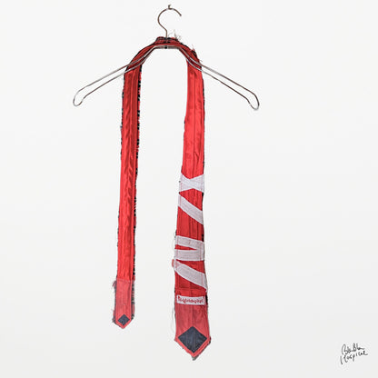 Red Check Ghost Tie