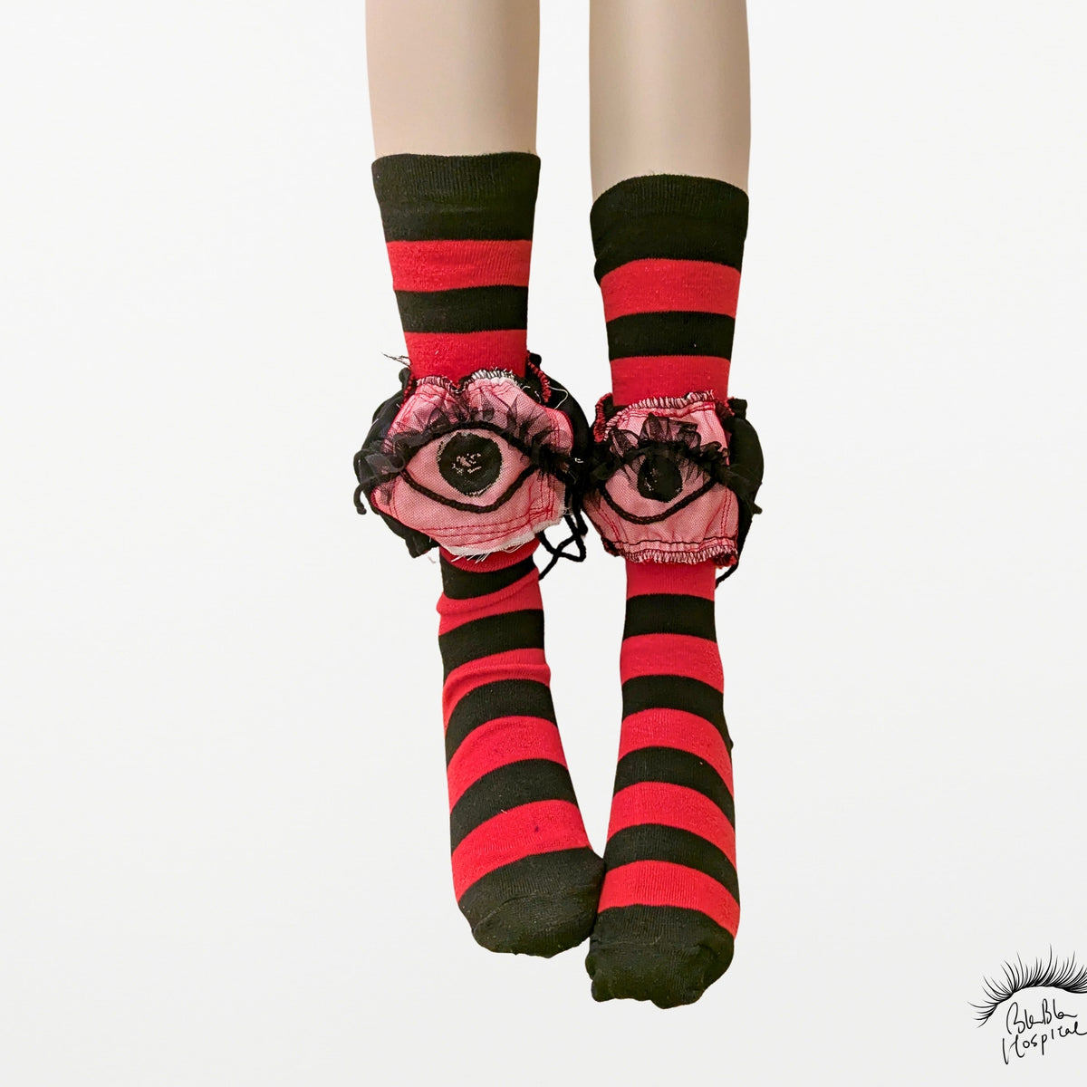 Eyes | My Black & Red Striped Socks