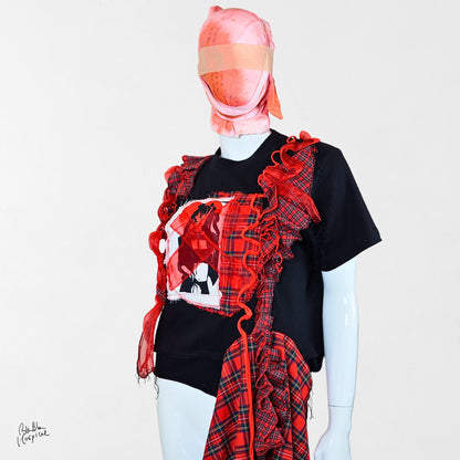 Heart No.002 | 衝動感覚ドレーピング – 黒 T-shirt