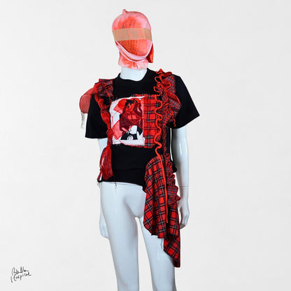 Heart No.002 | 衝動感覚ドレーピング – 黒 T-shirt