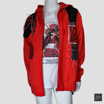 T-Shirt & Red Hoodie Set