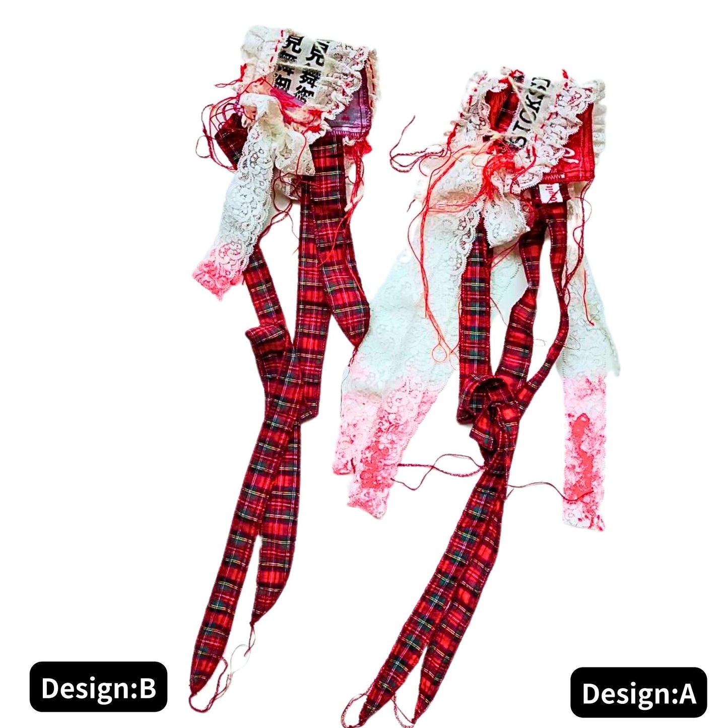 Blalita Lace x tartan design Headdress