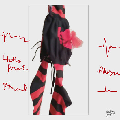 Eyes | My Black & Red Striped Socks