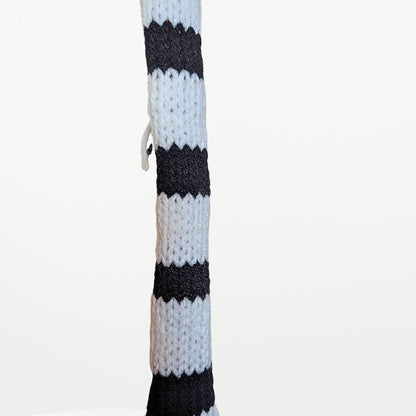 2 WAY SNAKE  – Narrow Scarf Black and White