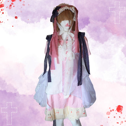 Yami-kawaii, Gothic und Lolita Harajuku Fashion Headdress Purple x Pink Design