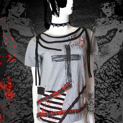 Punk Gray T-shirt Tokyo Punk Fashion