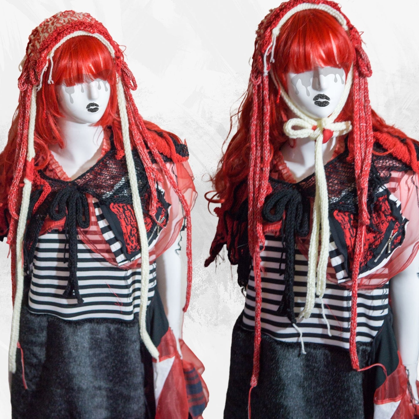 Blabla Original Gothic Punk Strick Lolita Mode Kopfschmuck handgefertigt