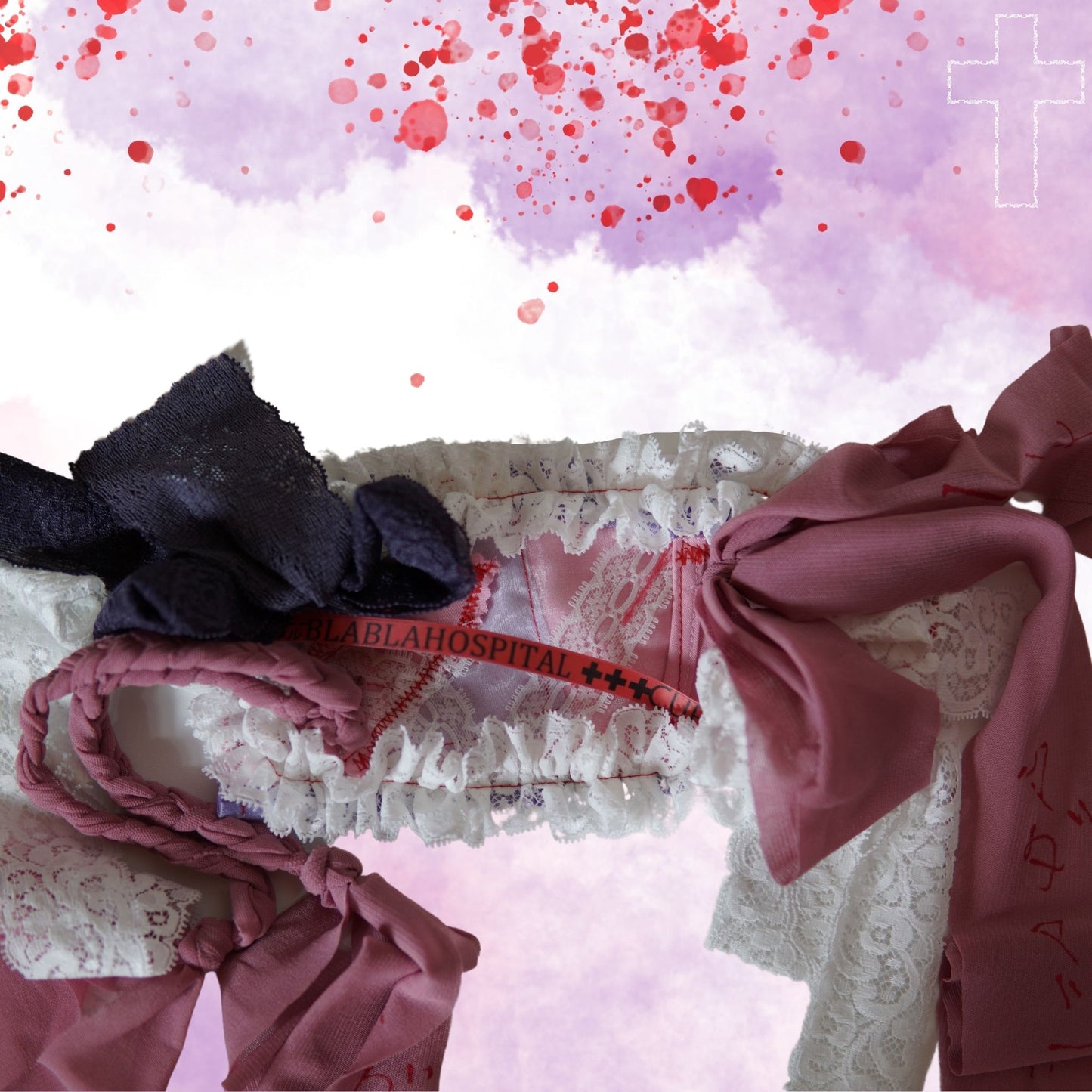 Yami-kawaii, Gothic und Lolita Harajuku Fashion Headdress Purple x Pink Design