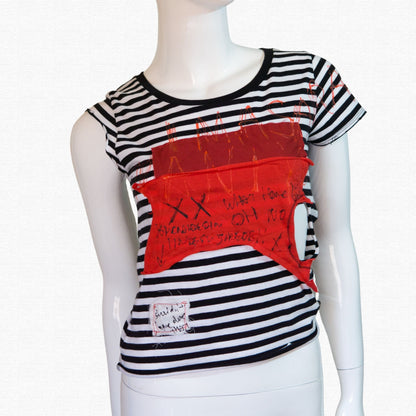 TOKYO PUNK!  T-shirt ＆ Wristband Set Sample-Second hand remade Tshirt Size:S