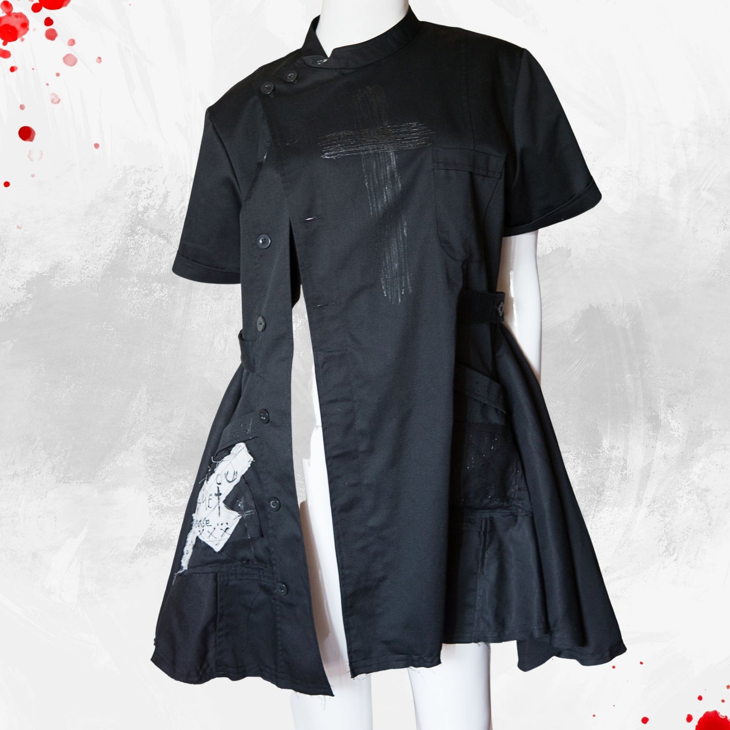 NEW! Black Gothic Nurse Dress　