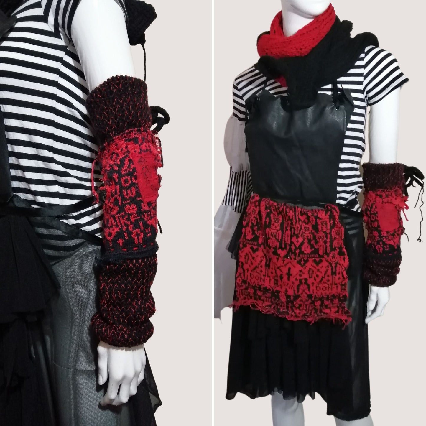 Punk Knit J fashion Armcover  Handmade  *Sold individually