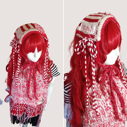 Punk Knit  Lolita Fashion Headdress Handmade