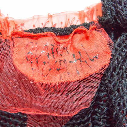 Blablahospital Original Punk Knit Desgin Roter durchsichtiger Pulloverkragen/Umhang