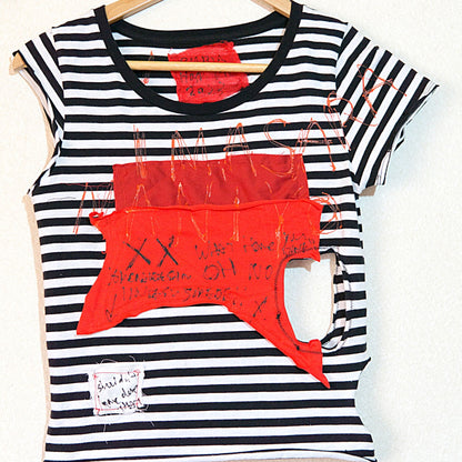 TOKYO PUNK!  T-shirt ＆ Wristband Set Sample-Second hand remade Tshirt Size:S