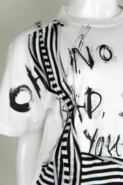 Unisex-Punk-Weiß-T-Shirt
